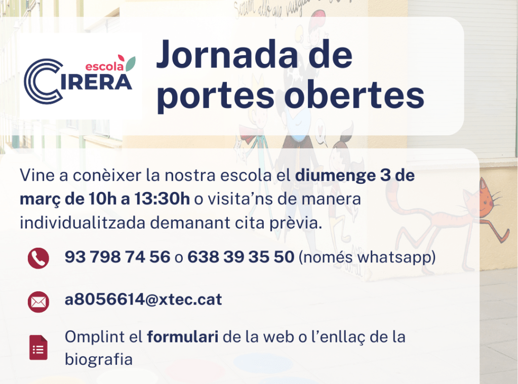 Jornada de portes obertes – Curs&nbsp;24-25
